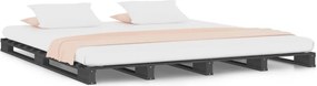 vidaXL szürke tömör fenyőfa raklapágy 120 x 200 cm
