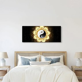 Kép - arany yin-yang (120x50 cm)