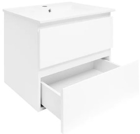 SAT B-Way Fürdőszobaszekrény mosdóval 59x50x45 cm fehér fényes BWAY260WU4BI
