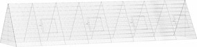 vidaXL Csirkeketrec Ezüst 430 x 100 x 85 cm Horganyzott acél