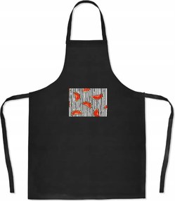 Fekete Konyhai Kötény Zsebbel, Görögdinnye Mintával Kötény Főzéshez, Sütéshez