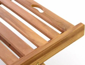 Állítható teakfa nyugágy kerekekkel  összecsukható 200 cm