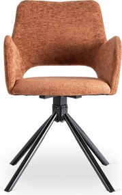 Szék rozsdabarna színben, bouclé kárpittal. FLAV