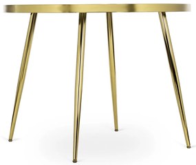 Fekete Márvány/Arany Színű Étkezőasztal. TINGA 100 cm