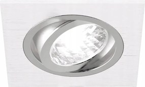 Négyzet alakú lámpatest Alum D White/chrome