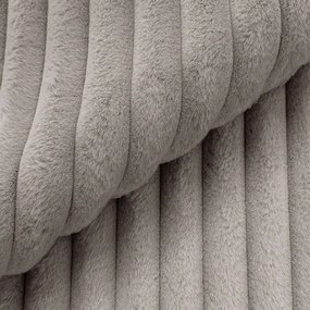 Világosszürke kordbársony sarokkanapé (bal oldali-U alakú) Justin – Ropez