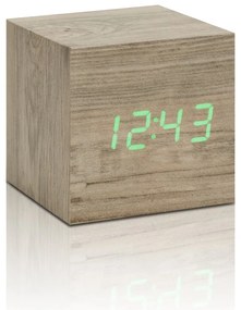 Digitális ébresztőóra Wooden Cube Click – Gingko