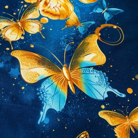 Mikroszálas ágyneműhuzat ROYAL BUTTERFLY kék Ágyneműhuzat mérete: 70 x 80 cm | 140 x 200 cm