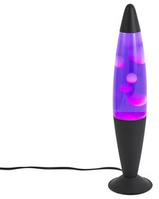 Láva lámpa lila színben, fehér viasszal, LED-del - Molten Lava