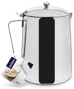 Ezüstszínű rozsdamentes acél vízforraló kanna 2,3 l Anett – Orion