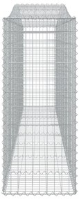 8 db íves horganyzott vas gabion kosár 400x50x120/140 cm