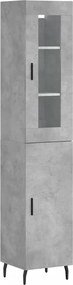 vidaXL betonszürke szerelt fa magasszekrény 34,5x34x180 cm