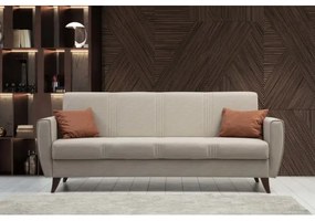 KORFU háromszemélyes ággyá alakítható kanapé, bézs