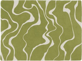 Zöld-krémszínű takaró 150x200 cm Felu – noo.ma