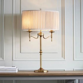 Endon klasszikus asztali lámpa stanford antik bronz bézs end63648