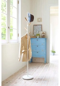 Plain Pole Hanger fehér állófogas bükkfa részletekkel - YAMAZAKI