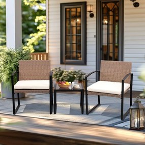 Avenberg BELFORD 3-részes kerti bútor szett - barna/bézs