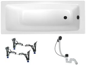Téglalap alakú kád SAT Feel 170x75 cm zománcozott acél bal és jobb is SATBVFEEL170758