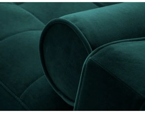 Santo olajzöld kinyitható bársony sarokkanapé, jobb oldali - Milo Casa