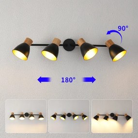 Brilagi - Spotlámpa ODENSE 4xE14/10W/230V kaucsukfa/fekete