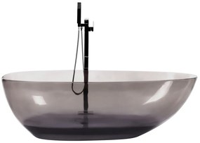 Fekete szabadon álló fürdőkád 169 x 78 cm BLANCARENA Beliani