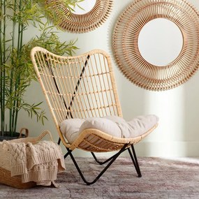 Natúr színű szőtt fotel – Ixia