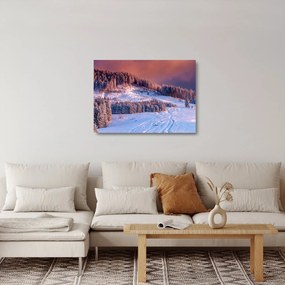 Egy kép egy téli tájról (üvegen) (70x50 cm)