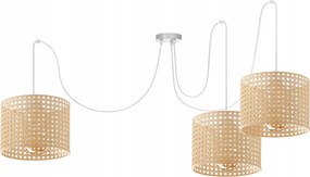 Led-es Függő Mennyezeti Lámpa Pók Rattan Natúr E27 Lengyel