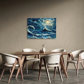 Üveg kép - Az ég és a tenger festése (70x50 cm)