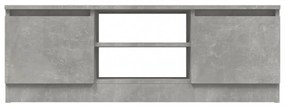 betonszürke TV-szekrény ajtóval 102 x 30 x 36 cm