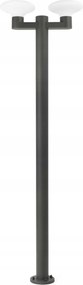 Faro Blubs oszloplámpa 2xE27 IP44 sötétszürke, magasság 214 cm