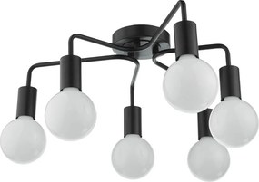 Dar Lighting modern mennyezeti lámpa dena matt fekete darden0622