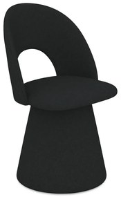 Fekete kárpitozott étkezőfotel Kalo – Makamii