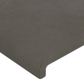 4 db sötétszürke bársony fejtámla 90x5x78/88 cm