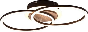 TRIO R62783635 GIRO Modern LED Mennyezeti Lámpa Sötét Fa, Világos Fa LED IP20
