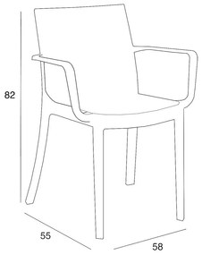 Violina 6+1 karfás kerti bútor garnitúra szett