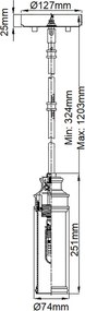 Feiss PAYNE FE-PAYNE-MPBATH Függőlámpa 1x3,5W/G9 320LM IP44