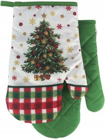 Konyhai kesztyű mágnessel Karácsonyi Zöld karácsonyfa 2 db