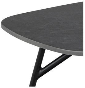 Fekete dohányzóasztal kerámia asztallappal 60x120 cm Caracas – Actona