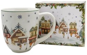 Porcelánbögre 1000ml, dobozban, Christmas Village