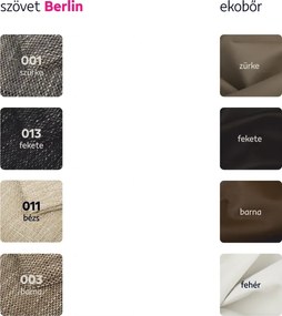 Ülőgarnitúra, műbőr fehér/szövet szürke melír, TONIKS