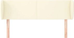 krémszínű műbőr szárnyas fejtámla 147x23x78/88 cm