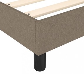 tópszínű szövet ágykeret matrac nélkül 200 x 200 cm