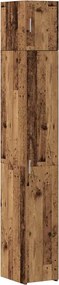 vidaXL Tárolószekrény 3 pcs Öreg fa 30 x 42,5 x 225 cm