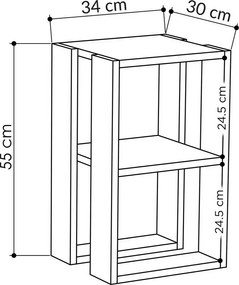 Lonie Carrara Marble éjjeliszekrény