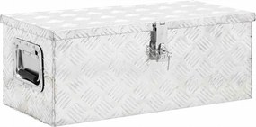 vidaXL ezüstszínű alumínium tárolóláda 70x31x27 cm