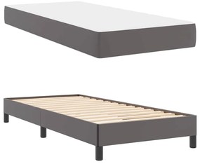 Ágy matracmal Szürke 80 x 200 cm Műbőr
