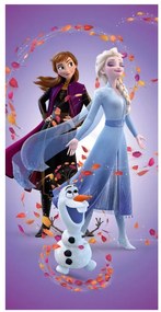 Disney Jégvarázs Leaves Magic fürdőlepedő, strand törölköző 70x140 cm