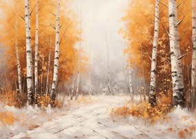 Poszter 84,1x59,4cm Őszi nyírfák