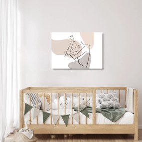 Üveg kép - Női test vonal művészet N⁰1 (70x50 cm)